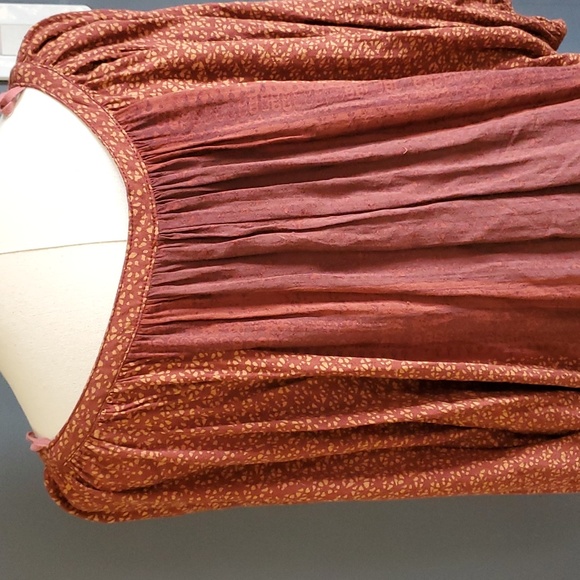 Free people brown woman's batwing button up shirt size M - Picture 4 of 7